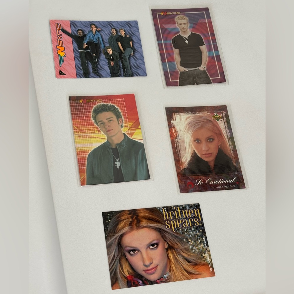 Pop Star Trading Card Lot Britney Spears Christina Aguilera NSYNC Y2K